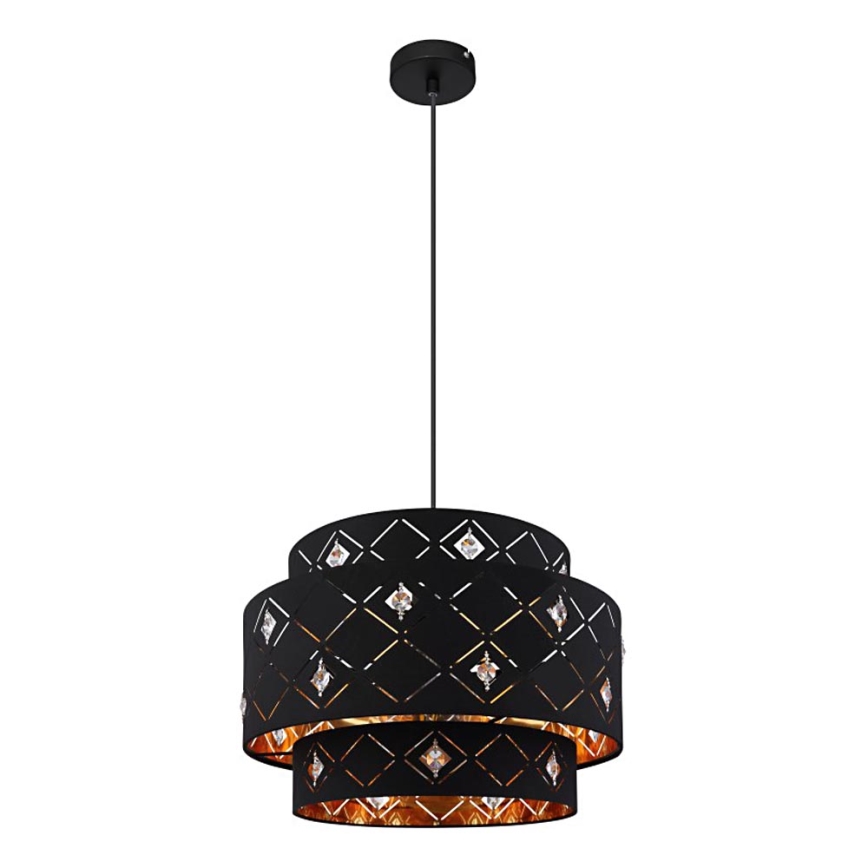 Globo 15448H1 - Ljuskrona med textilsladd ABBEY 1xE27/60W/230V
