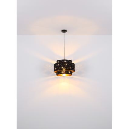 Globo 15448H1 - Ljuskrona med textilsladd ABBEY 1xE27/60W/230V