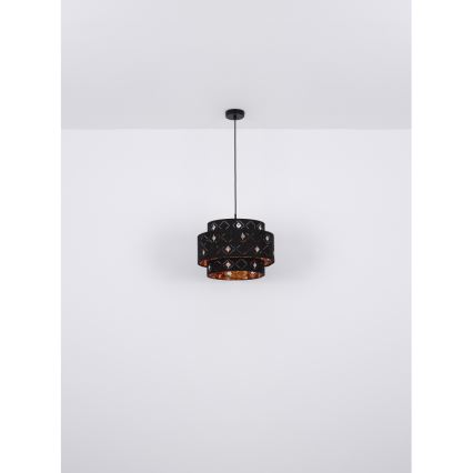 Globo 15448H1 - Ljuskrona med textilsladd ABBEY 1xE27/60W/230V
