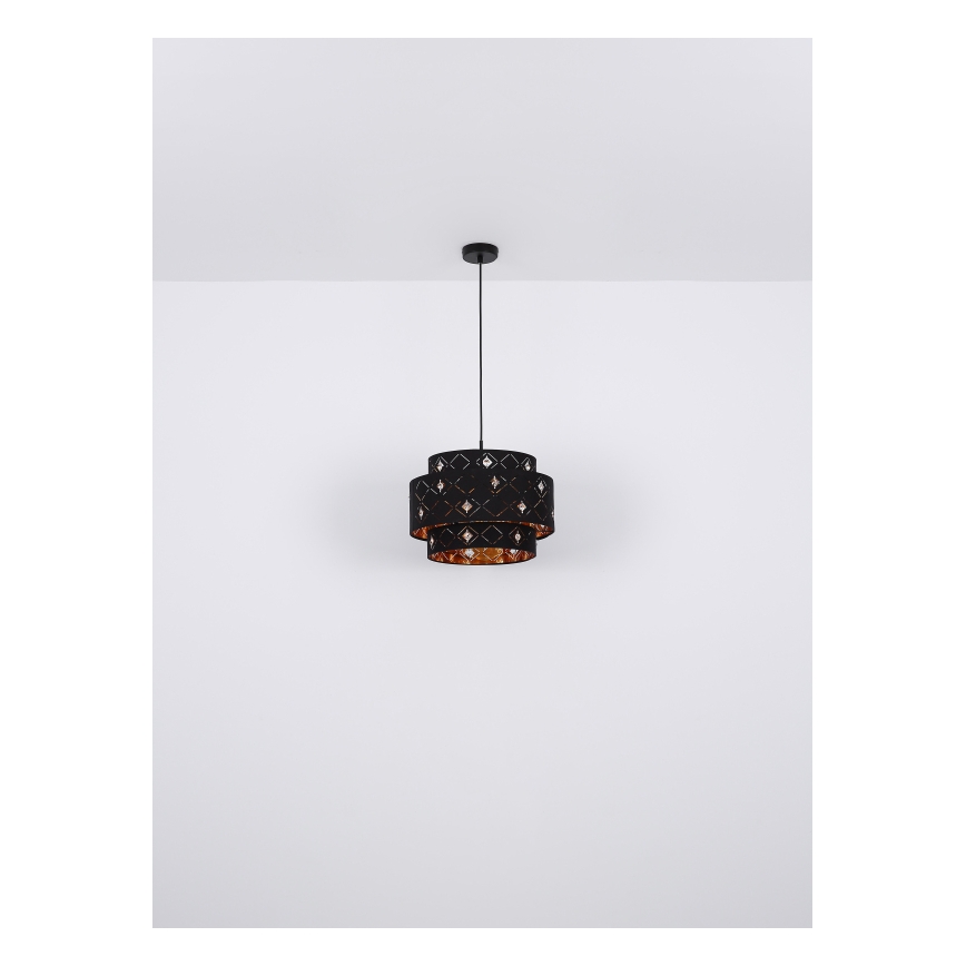 Globo 15448H1 - Ljuskrona med textilsladd ABBEY 1xE27/60W/230V