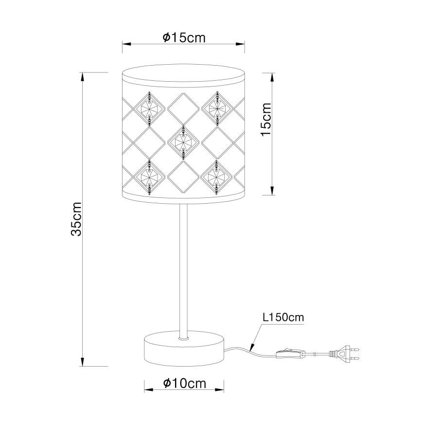 Globo 15448T - Bordslampa ABBEY 1xE14/40W/230V