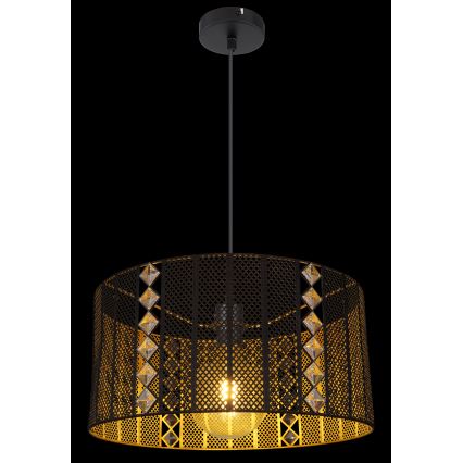 Globo - Lusr na lanku 1xE27/60W/230V gyllene/svart