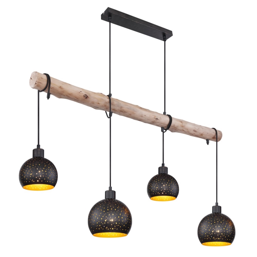 Globo 15452-4H - Ljuskrona med snöre ADAJA 4xE27/40W/230V