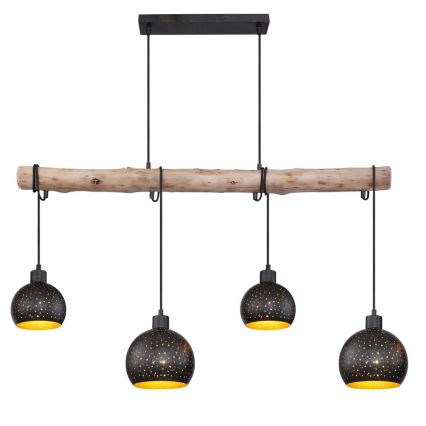 Globo 15452-4H - Ljuskrona med snöre ADAJA 4xE27/40W/230V
