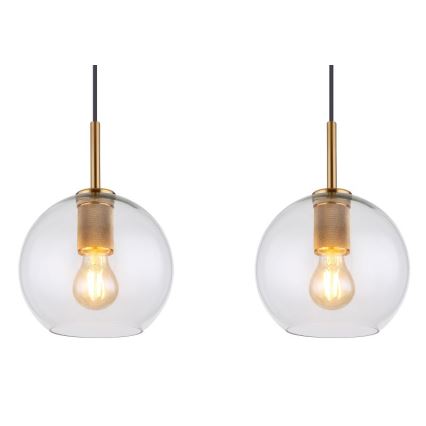 Globo - Ljuskrona med textilsladd 3xE27/60W/230V