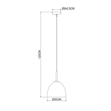 Globo 15464H - Ljuskrona med snöre ADARA 1xE27/60W/230V