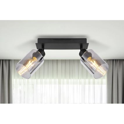 Globo - Spotlight 2xE27/15W/230V svart