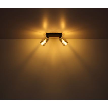Globo - Spotlight 2xE27/15W/230V svart