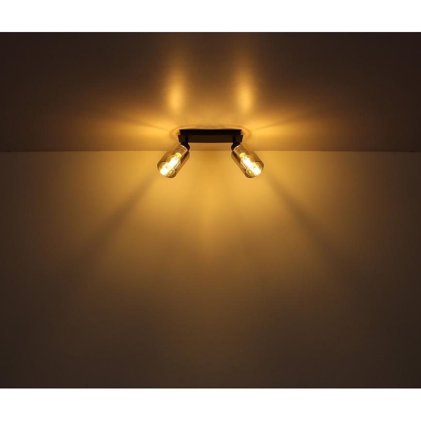 Globo - Spotlight 2xE27/15W/230V svart