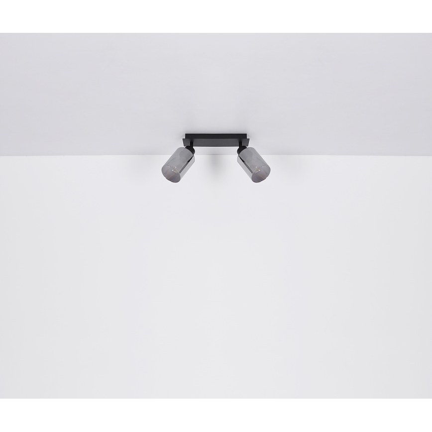 Globo - Spotlight 2xE27/15W/230V svart
