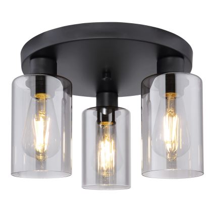 Globo - Taklampa 3xE27/60W/230V svart