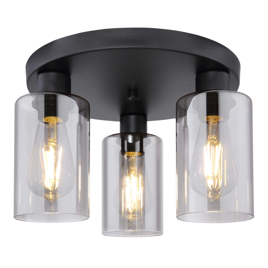 Globo - Taklampa 3xE27/60W/230V svart