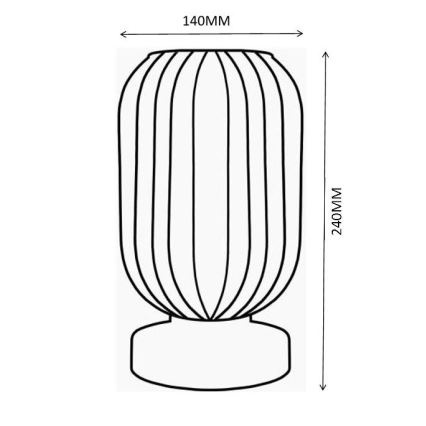 Globo - Bordslampa 1xE27/40W/230V brun