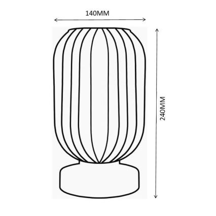 Globo - Bordslampa 1xE27/40W/230V vit