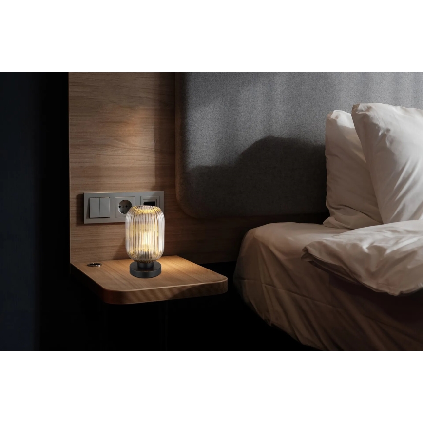Globo - Bordslampa 1xE27/40W/230V grå