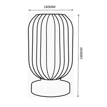 Globo - Bordslampa 1xE27/40W/230V grå