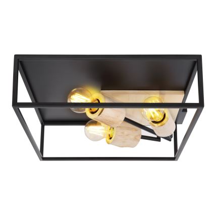 Globo 15477D1 - Takbelysning HAGAR 3xE27/60W/230V