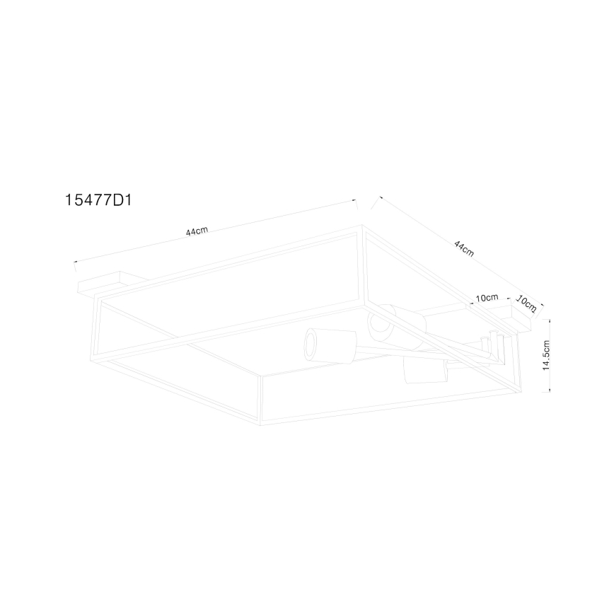 Globo 15477D1 - Takbelysning HAGAR 3xE27/60W/230V