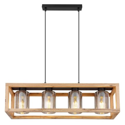 Globo - Ljusskrona med upphängningsrem  4xE27/40W/230V