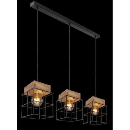 Globo - Ljusskrona med upphängningsrem  3xE27/60W/230V