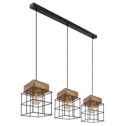 Globo - Ljusskrona med upphängningsrem  3xE27/60W/230V