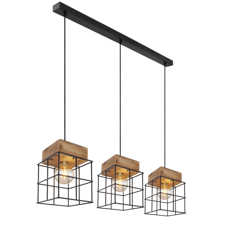 Globo - Ljusskrona med upphängningsrem  3xE27/60W/230V