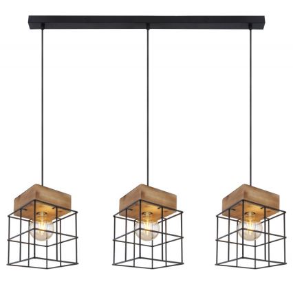 Globo - Ljusskrona med upphängningsrem  3xE27/60W/230V