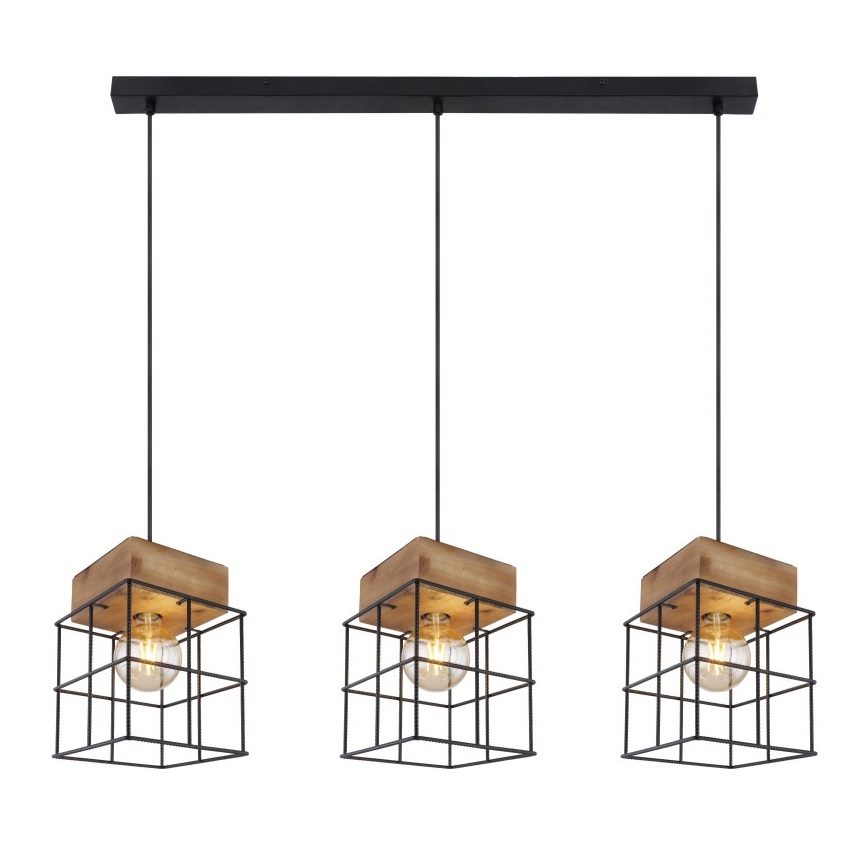 Globo - Ljusskrona med upphängningsrem  3xE27/60W/230V