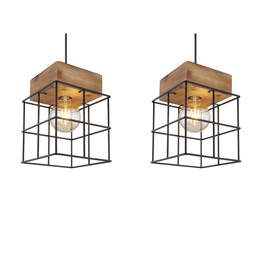 Globo - Ljusskrona med upphängningsrem  3xE27/60W/230V