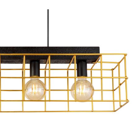 Globo - Ljuskrona med textilsladd 4xE27/60W/230V