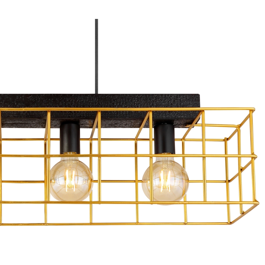 Globo - Ljuskrona med textilsladd 4xE27/60W/230V