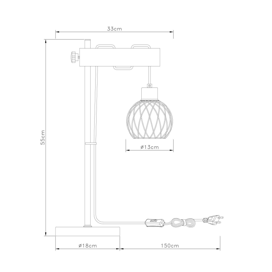 Globo - Bordslampa 1xE27/15W/230V