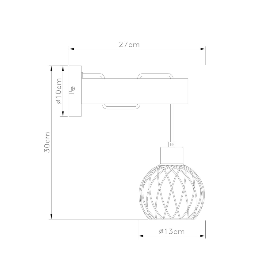 Globo - Vägglampa 1xE27/15W/230V