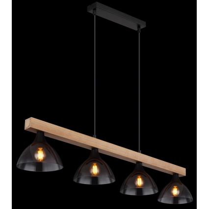 Globo - Ljuskrona med textilsladd 4xE14/15W/230V tall