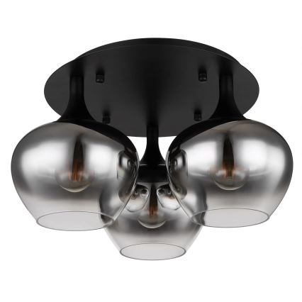 Globo - Ytmonterad ljuskrona 3xE27/40W/230V diameter 45 cm svart