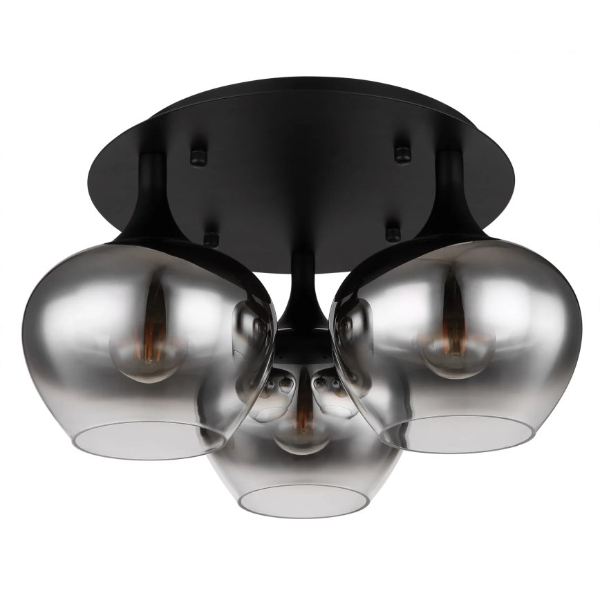 Globo - Ytmonterad ljuskrona 3xE27/40W/230V diameter 45 cm svart