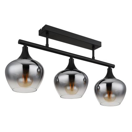 Globo - Ytmonterad ljuskrona 3xE27/40W/230V svart