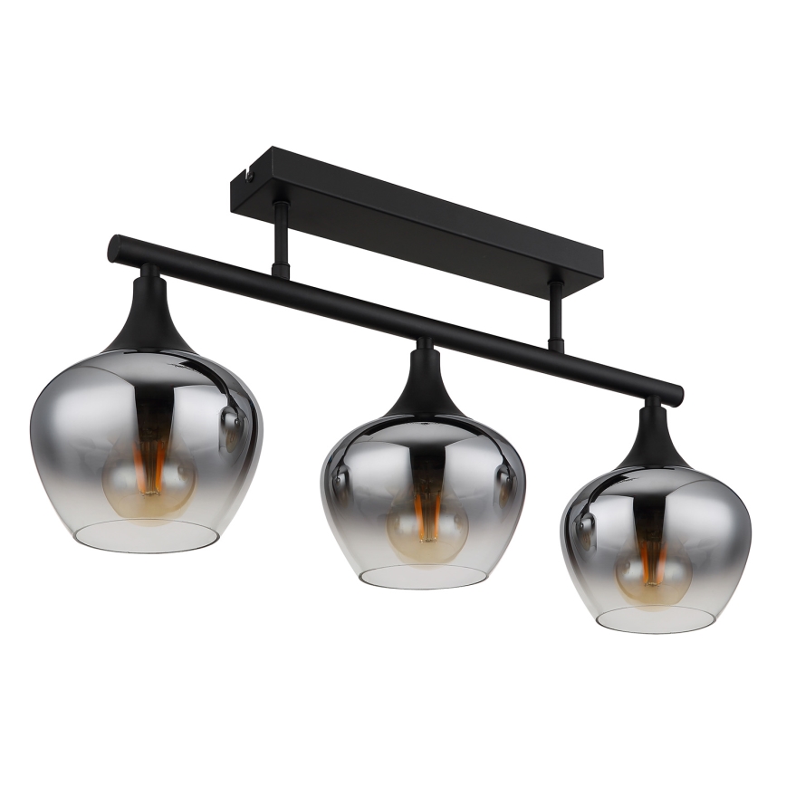 Globo - Ytmonterad ljuskrona 3xE27/40W/230V svart