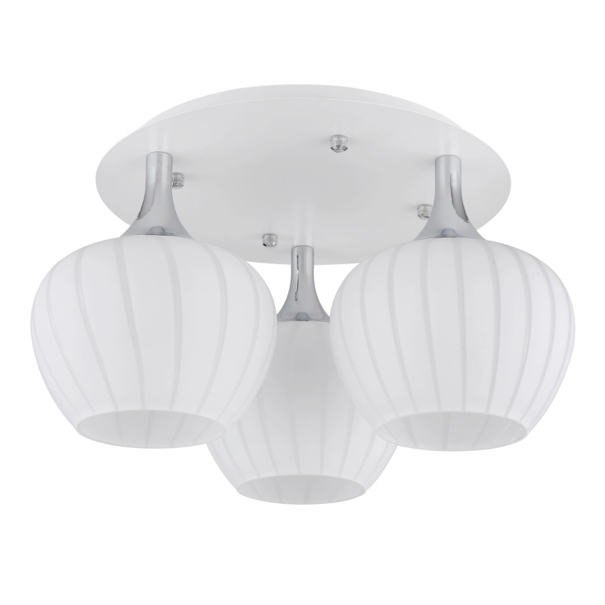 Globo - Ytmonterad ljuskrona 3xE27/40W/230V vit