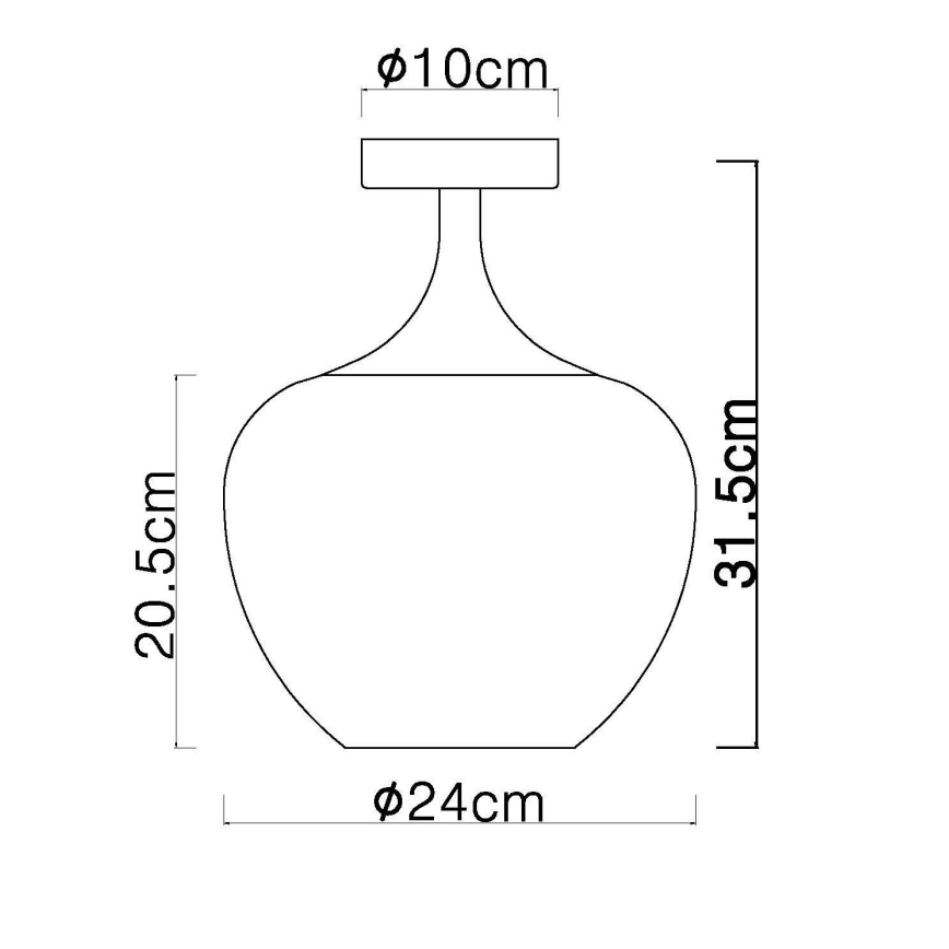Globo - Taklampa 1xE27/40W/230V koppar