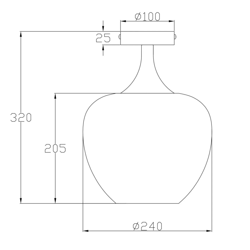 Globo - Taklampa 1xE27/40W/230V vit/antracit