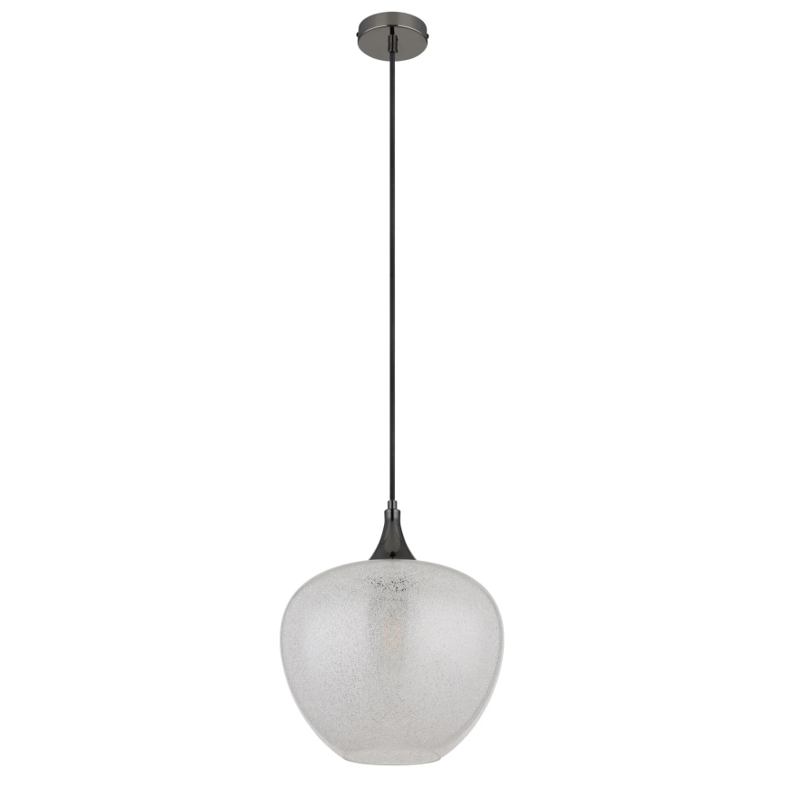 Globo - Ljuskrona med textilsladd 1xE27/40W/230V diameter 29 cm vit/antracit