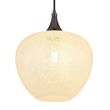 Globo - Ljuskrona med textilsladd 1xE27/40W/230V diameter 29 cm vit/antracit