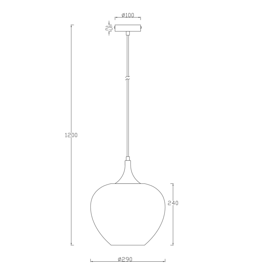 Globo - Ljuskrona med textilsladd 1xE27/40W/230V diameter 29 cm vit/antracit