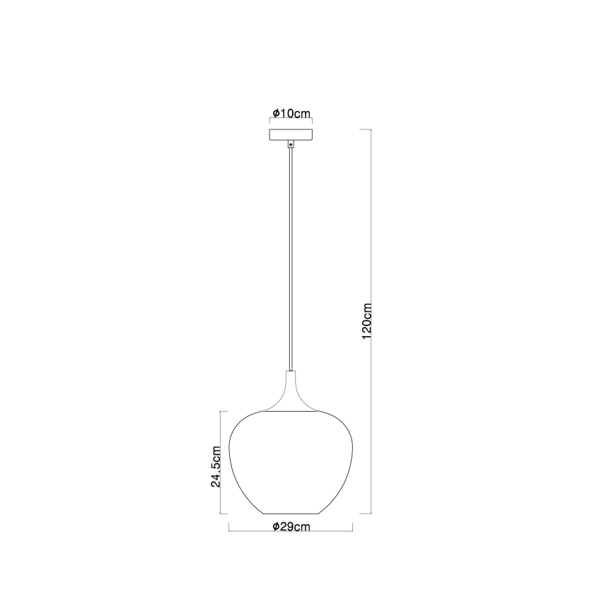 Globo - Ljuskrona med textilsladd 1xE27/60W/230V diameter 29 cm vit