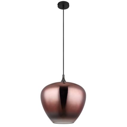 Globo - Ljuskrona med textilsladd 1xE27/60W/230V diameter 40 cm koppar