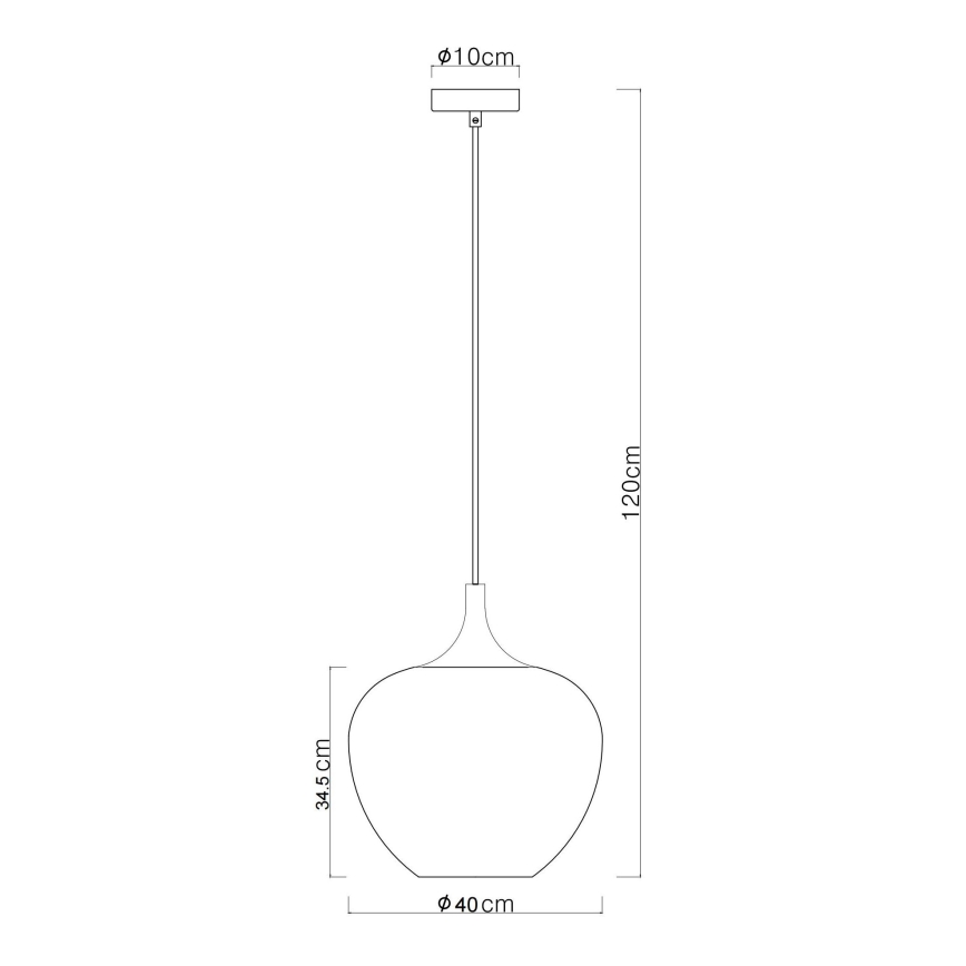 Globo - Ljuskrona med textilsladd 1xE27/60W/230V diameter 40 cm koppar