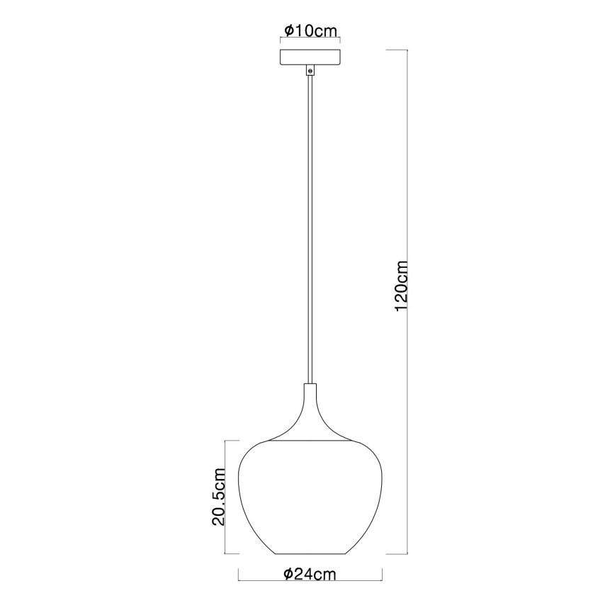 Globo - Ljuskrona med textilsladd 1xE27/60W/230V diameter 24 cm koppar