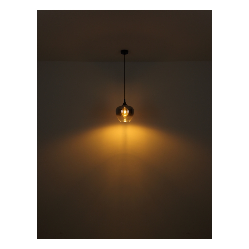 Globo - Golvlampa 1xE27/40W/230V svart/rökig