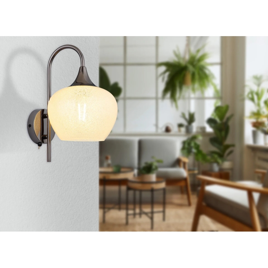 Globo - Vägglampa 1xE27/40W/230V vit/antracit